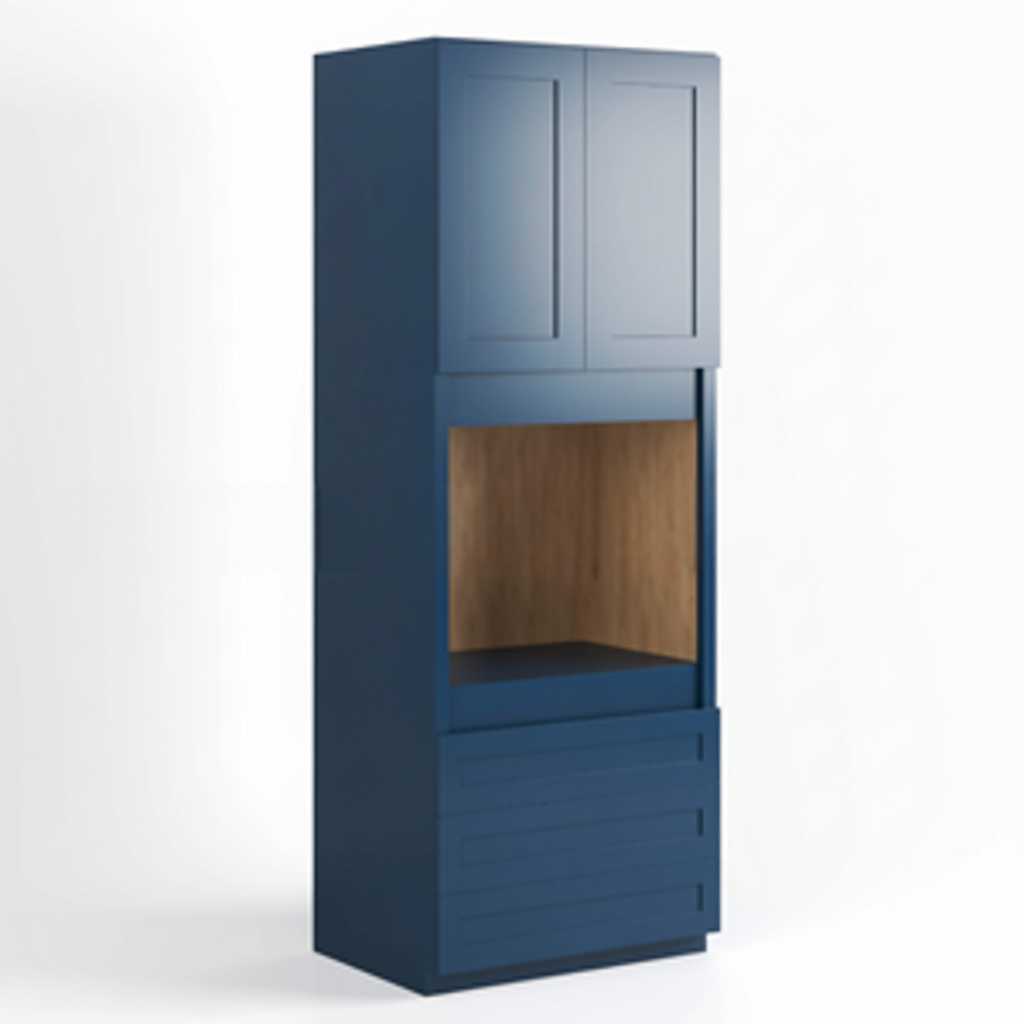 Navy Blue Shaker 33″ W Oven Pantry Cabinet
