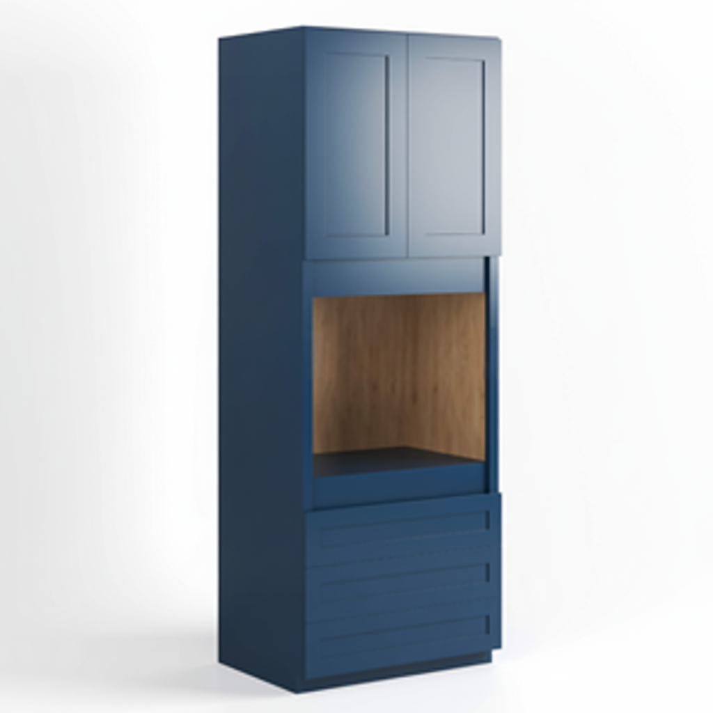 Navy Blue Shaker 30″ W Oven Pantry Cabinet