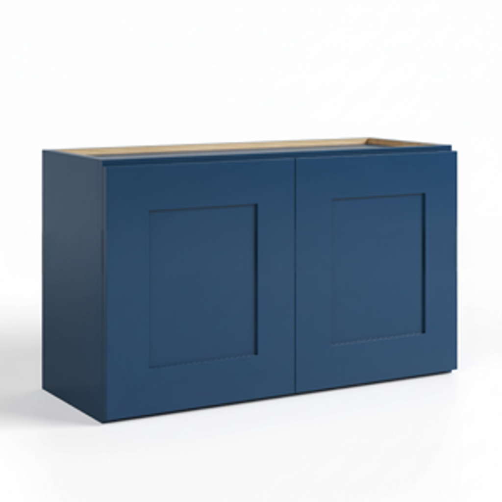 Navy Blue Shaker 15″ H Double Door Wall Cabinet