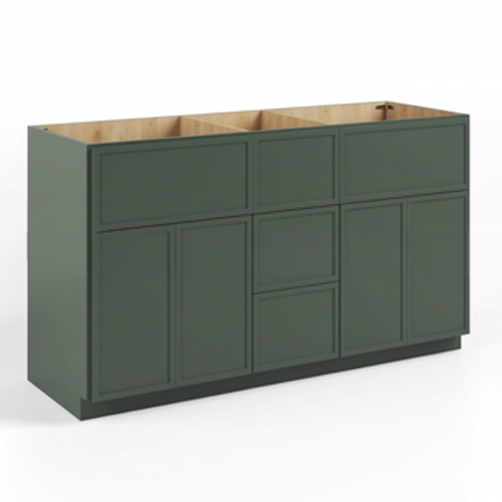 Slim Shaker Green Vanity Sink Base Combo