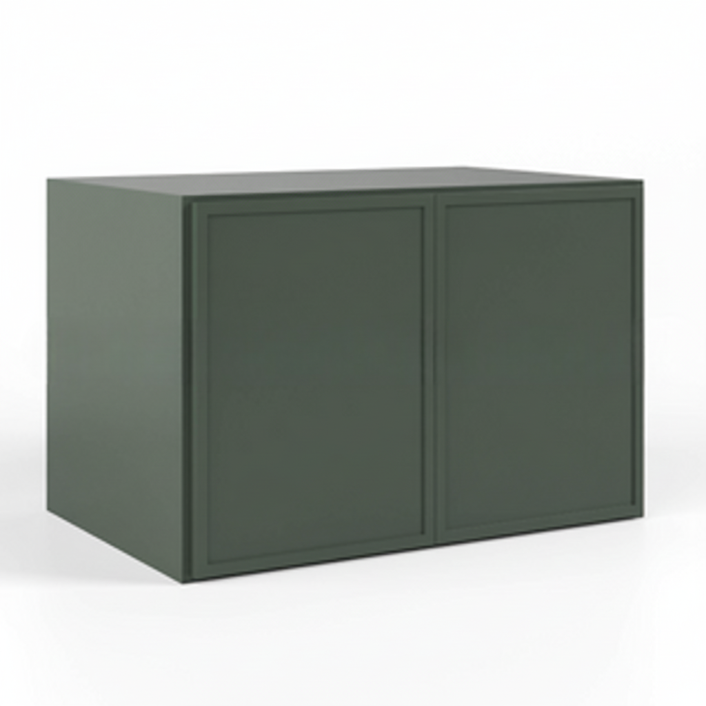 Slim Shaker Green Double Door Wall Cabinets- 24″H, 12″D