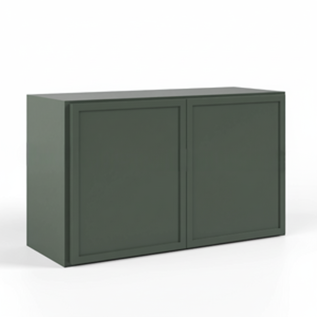 Slim Shaker Green Double Door Wall Cabinets- 18″H – 21″H, 12″D