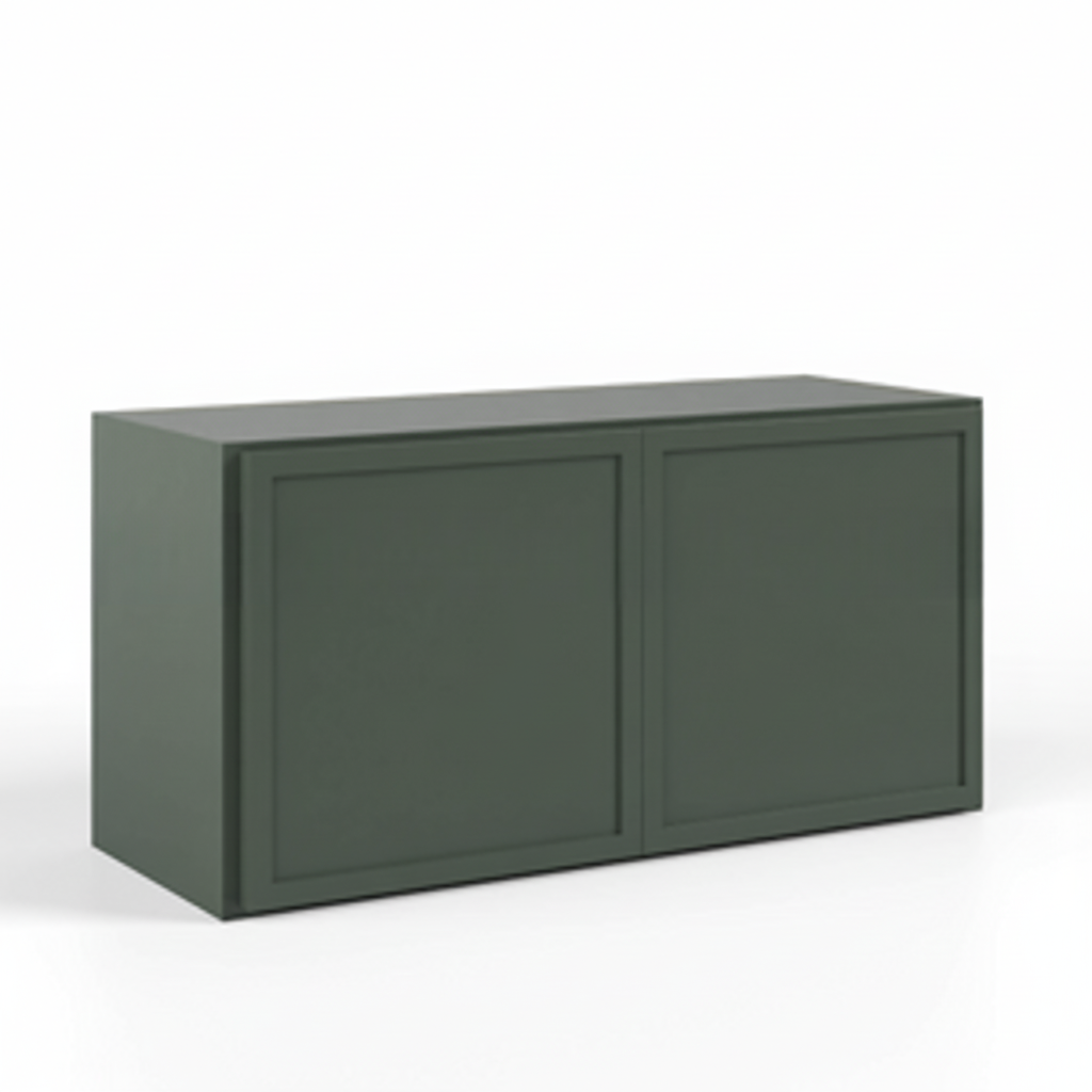 Slim Shaker Green Double Door Wall Cabinets- 15″H – 12″D