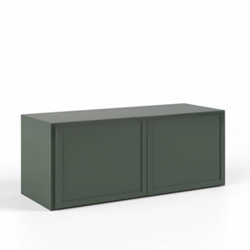 Slim Shaker Green Double Door Wall Cabinets- 12″H – 12″D