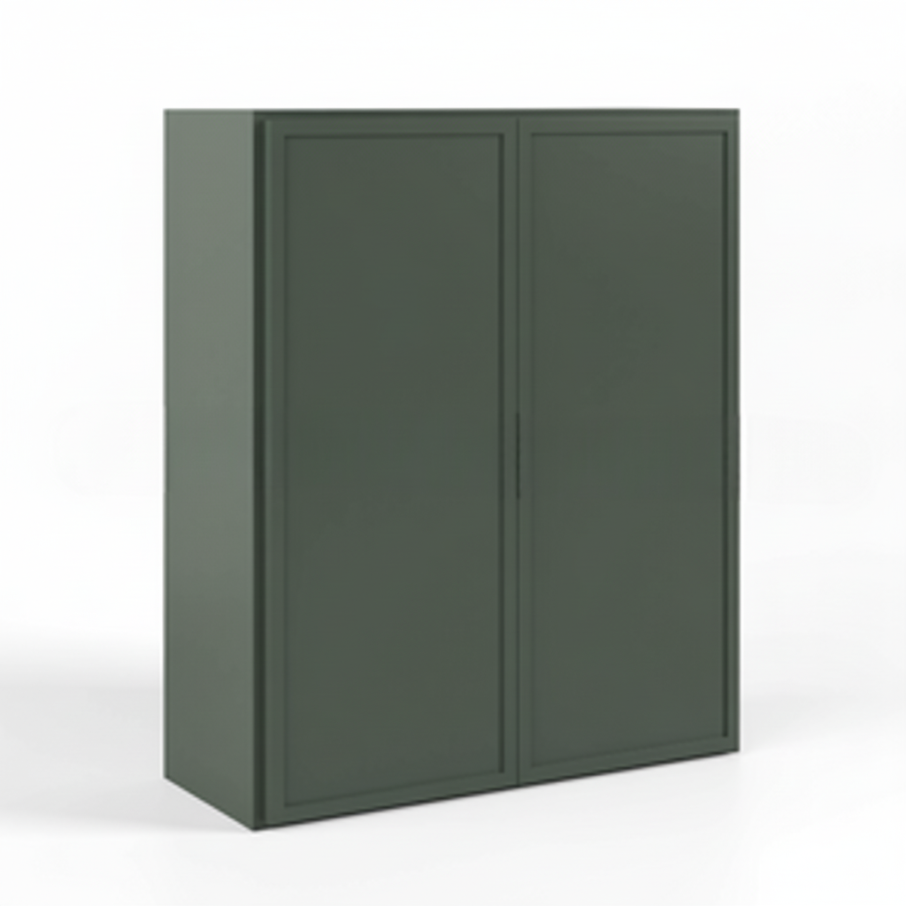 Slim Shaker Green Double Door Wall Cabinets- 42″H, 12″D