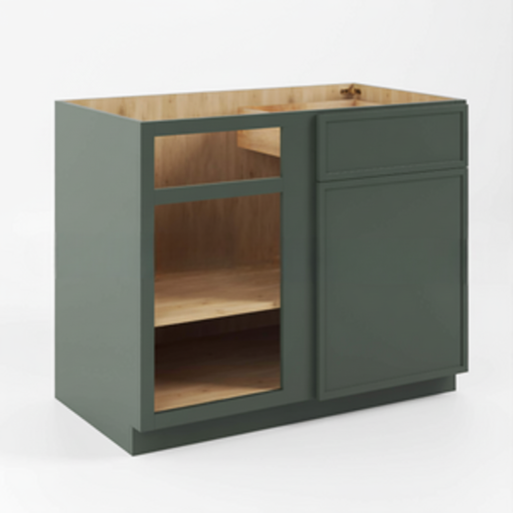 Slim Shaker Green Base Blind Corner Cabinet