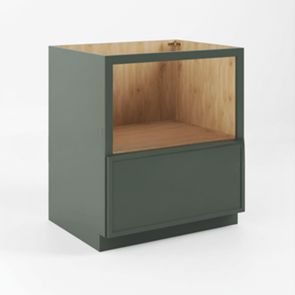 Slim Shaker Green Base Microwave Cabinet