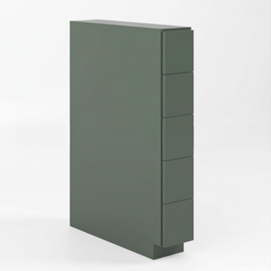 Slim Shaker Green Base Spice Drawers Cabinet