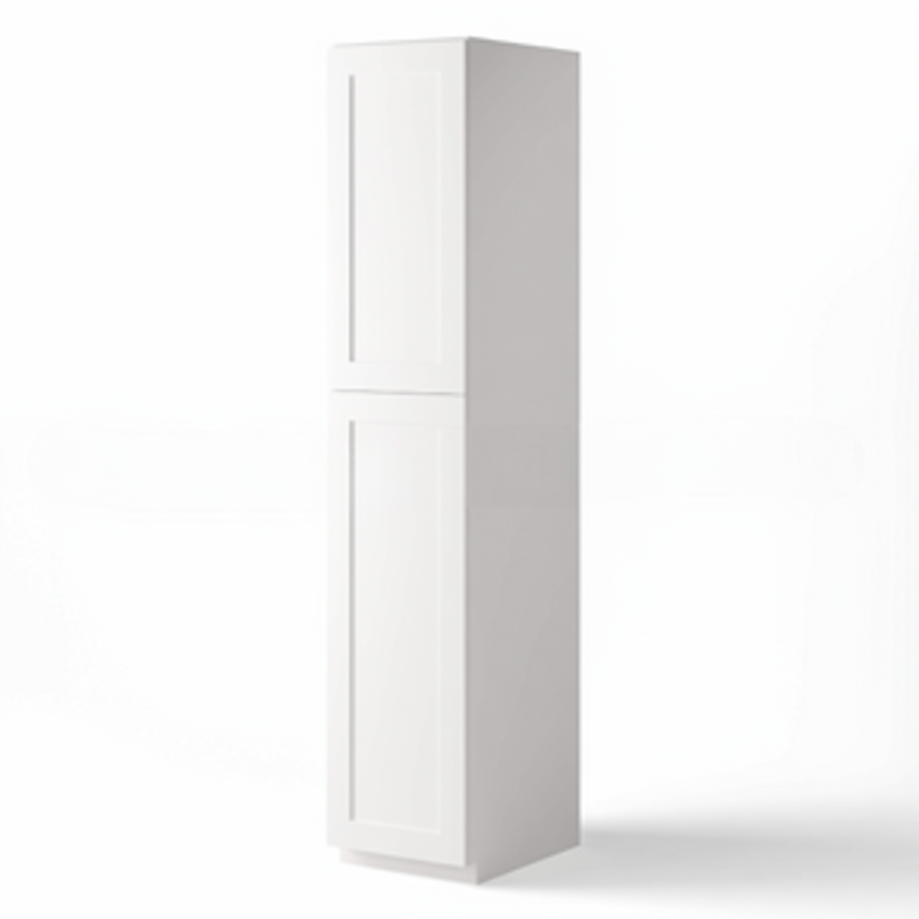 White Shaker 18″ W Utility Pantry Cabinet