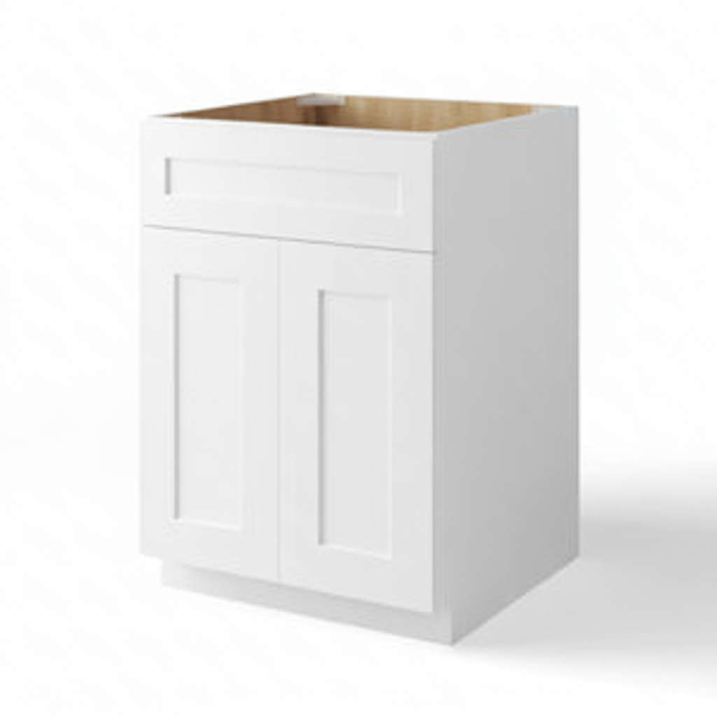 White Shaker Sink Base 27”