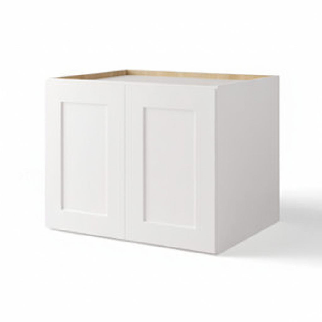 White Shaker 24″ H Refrigerator Wall Cabinet 24″ Deep