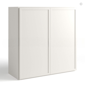 Dove White Slim Shaker 30″H Double Door Wall Cabinet