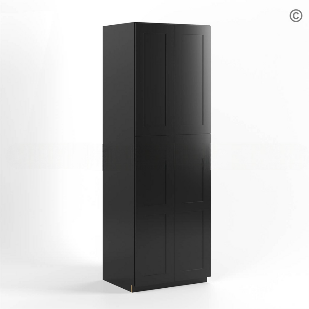Black Shaker 30″ W Utility Pantry Cabinet