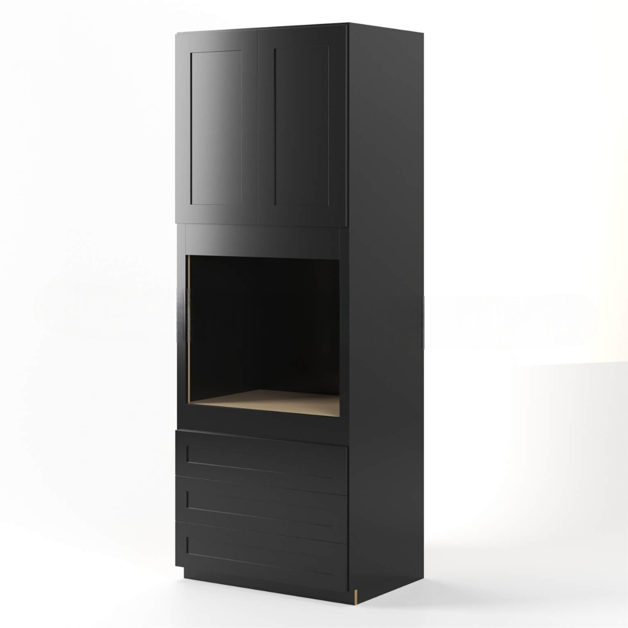 Black Shaker 33″ W Oven Pantry Cabinet