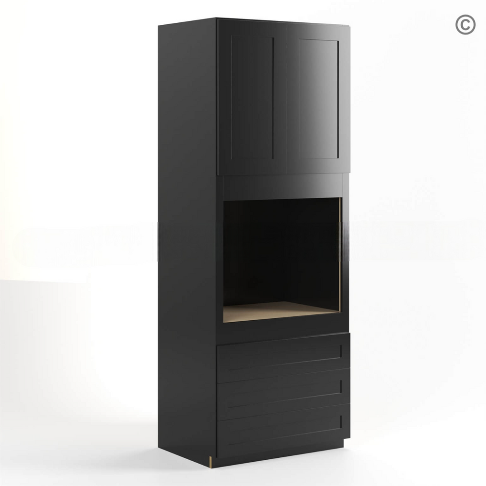 Black Shaker 33″ W Oven Pantry Cabinet