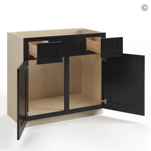 Black Shaker Vanity Combo Cabinet
