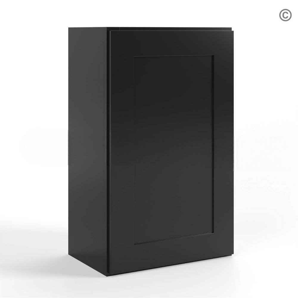 Black Shaker 30″ H Single Door Wall Cabinet