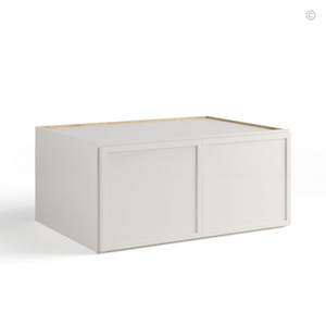 Dove White Slim Shaker Refrigerator Wall Cabinet with Double Door