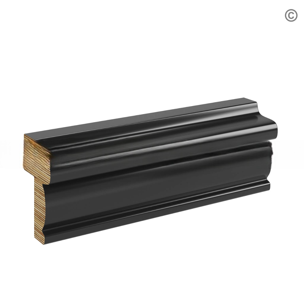 Black Shaker Light Rail Moulding