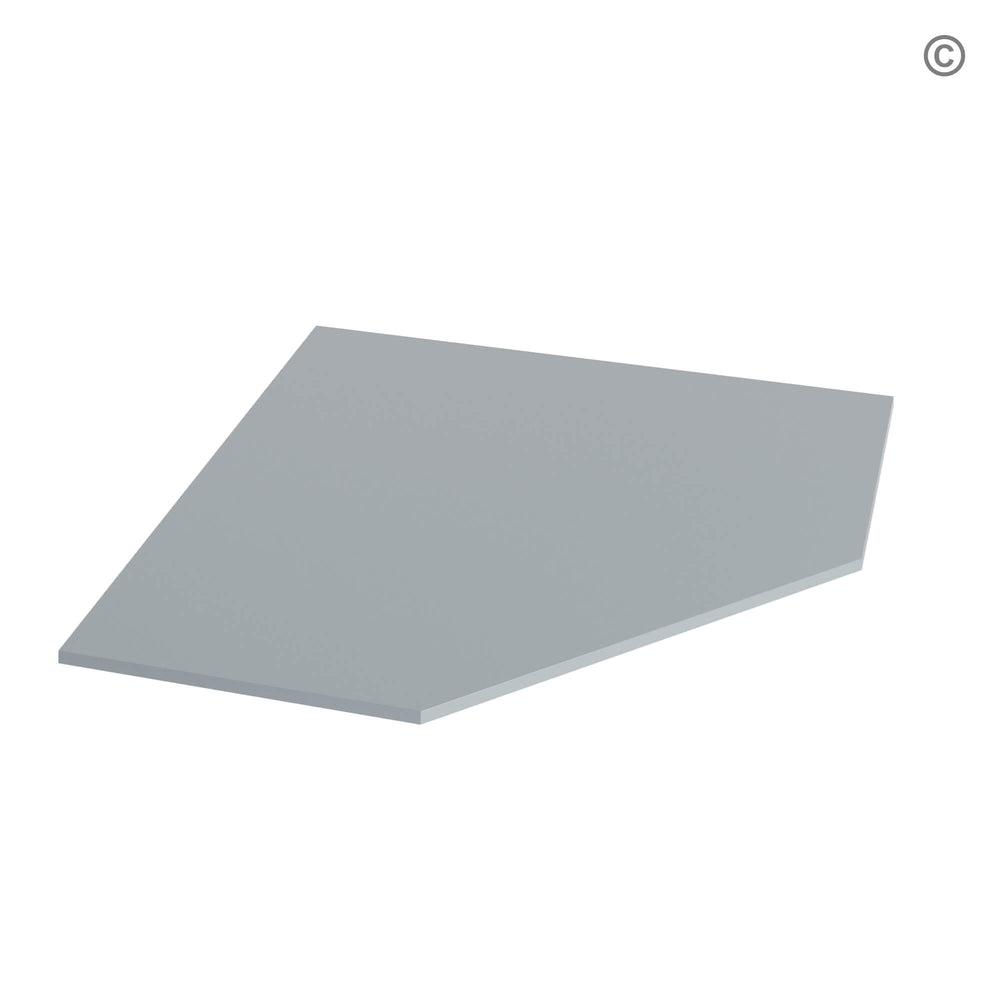 Gray Shaker Corner Sink Front Floor