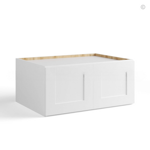 White Shaker 33″ W Refrigerator Wall Cabinet 24″ Deep