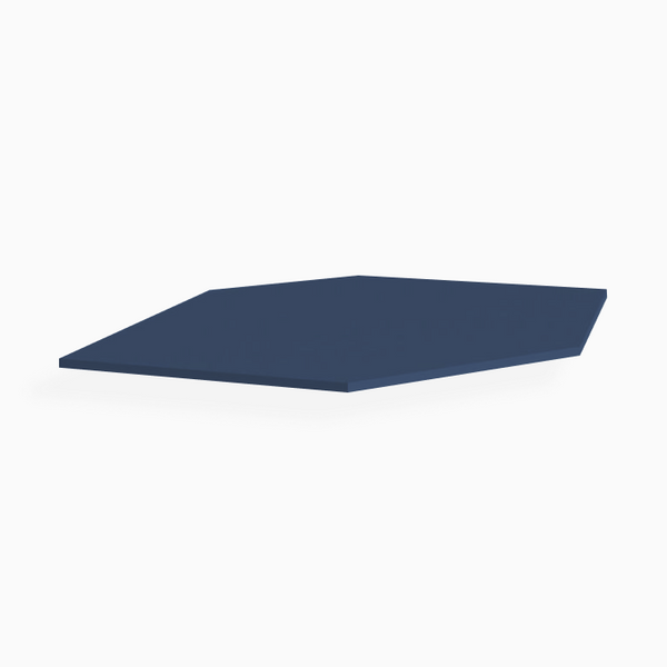 Navy Blue Shaker Corner Sink Front Floor