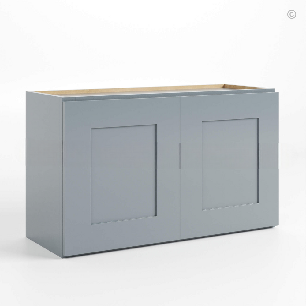 Gray Shaker 15″ H Double Door Wall Cabinet