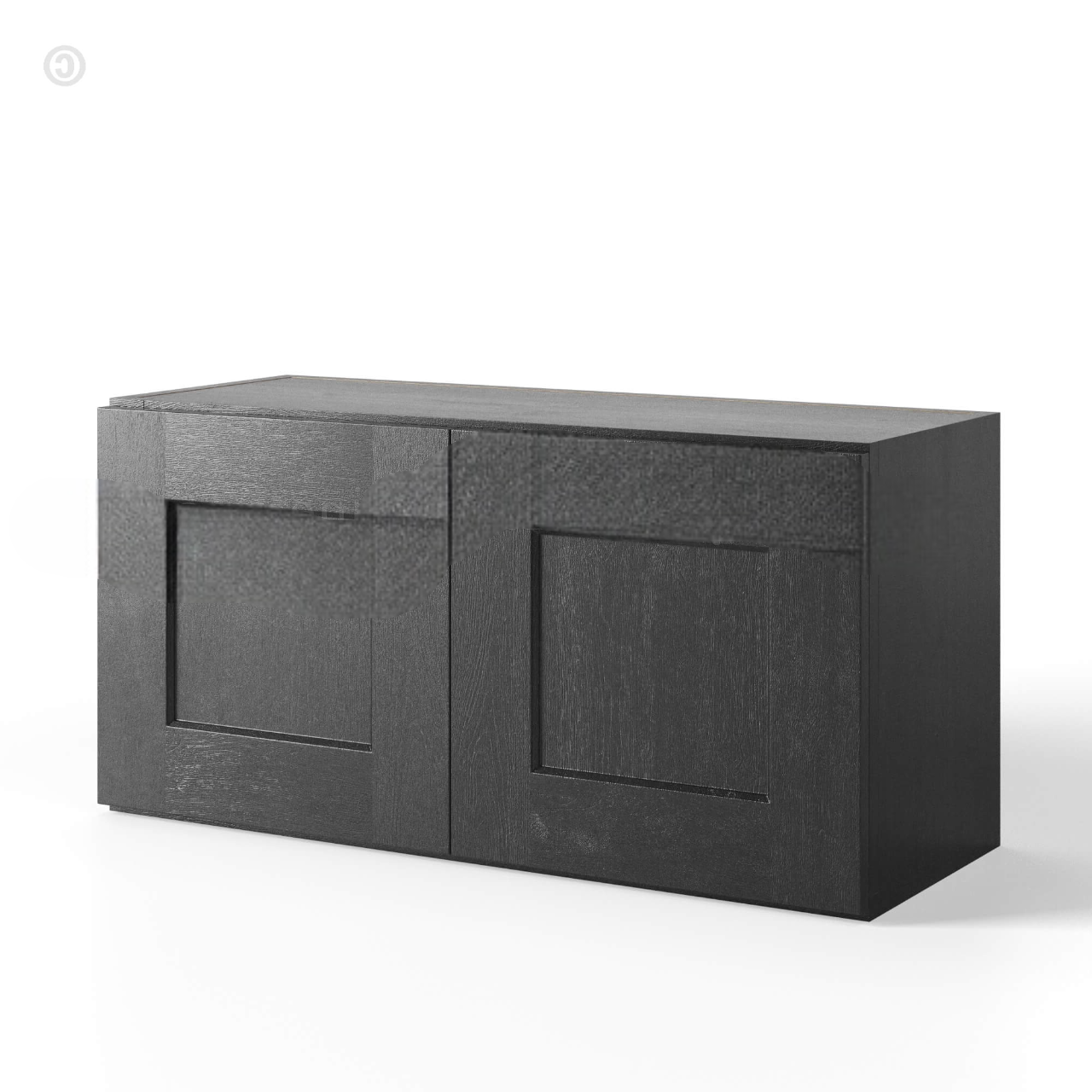 Mocha Slate Shaker Double Door Wall Cabinets- 15″H – 12″D