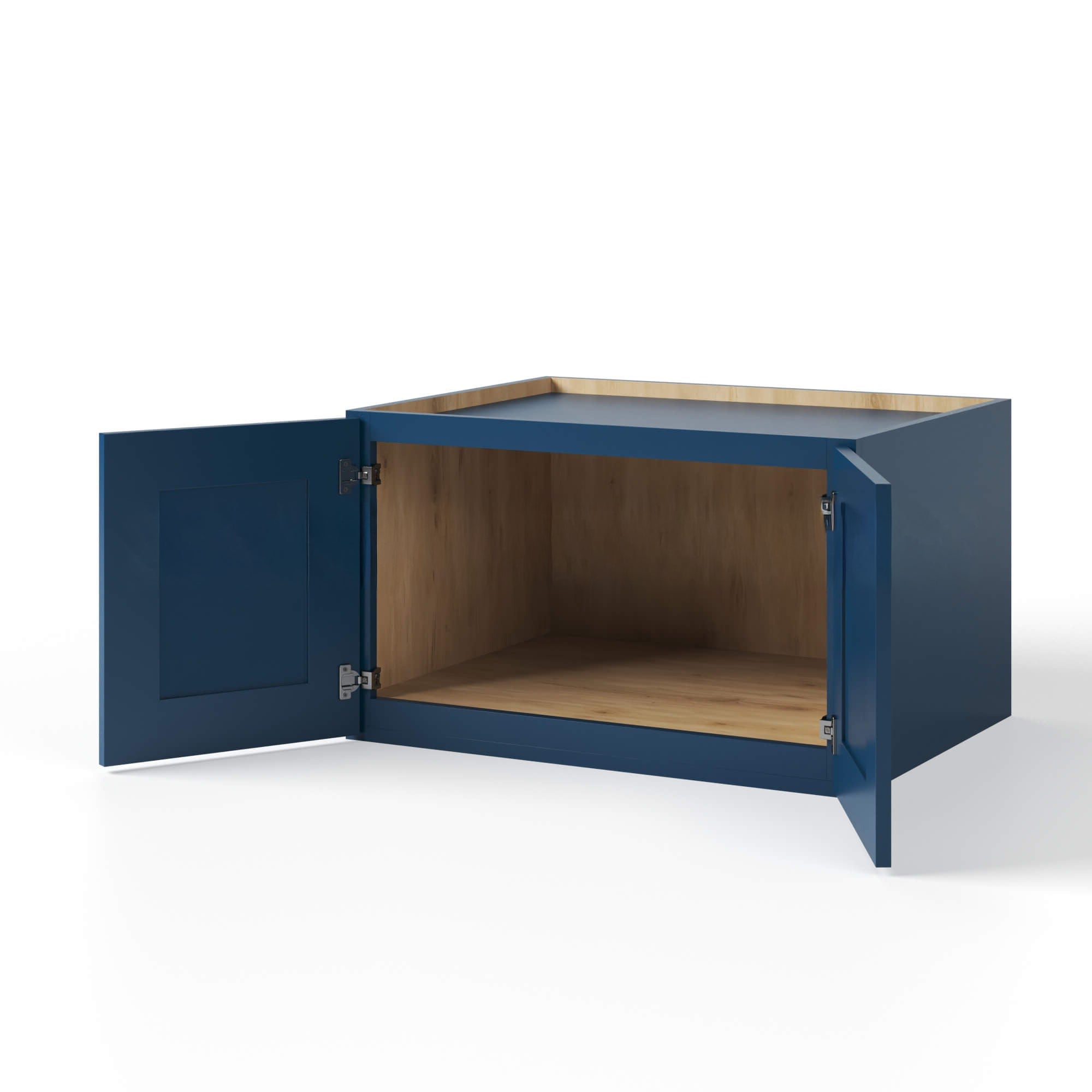 Coastal Blue Shaker 36″ W Refrigerator Wall Cabinet 24″ Deep