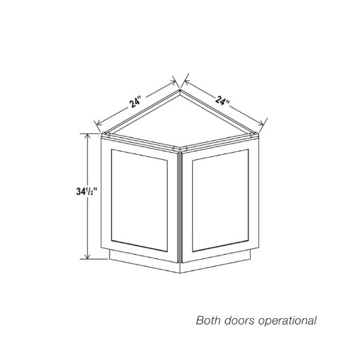White Shaker Base End Cabinet