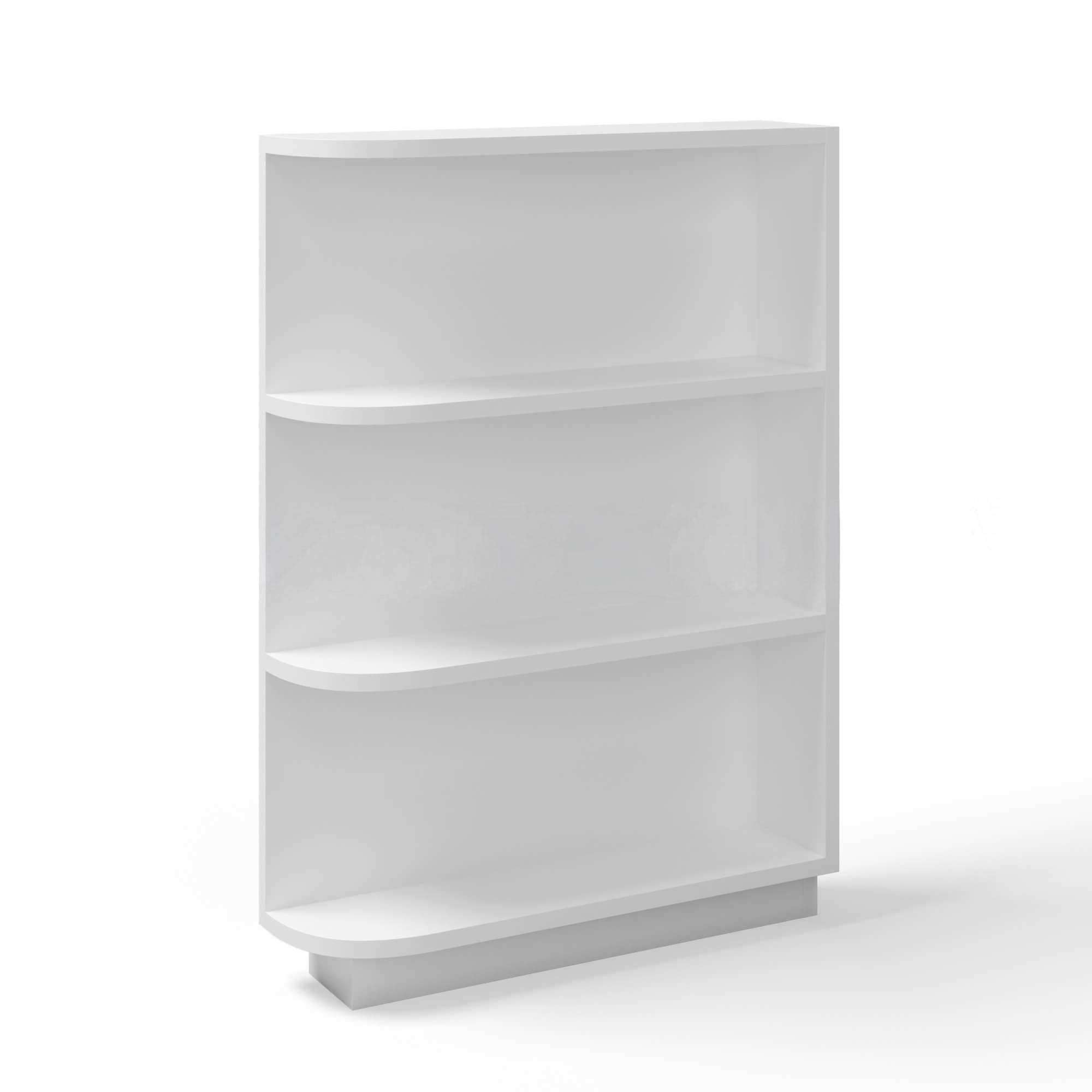 White Shaker Base End Shelf (Reversible)