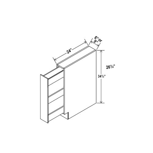 Vale Shaker Spice Pull Base Cabinet