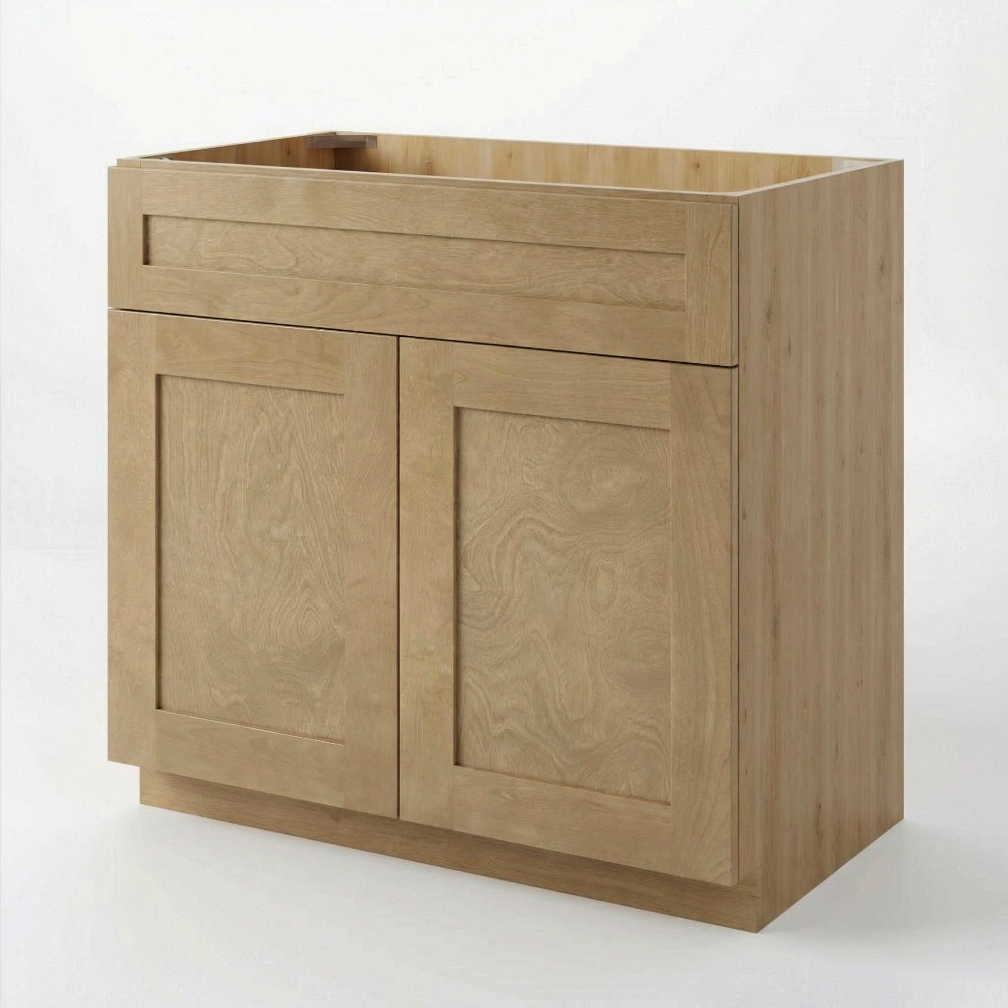 Vale Shaker Double Vanity Sink Base Cabinet