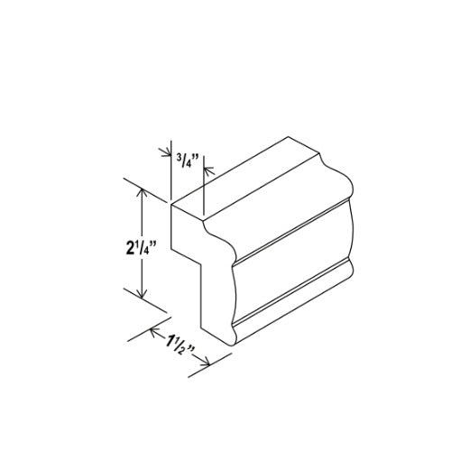 Vale Shaker Light Rail Moulding