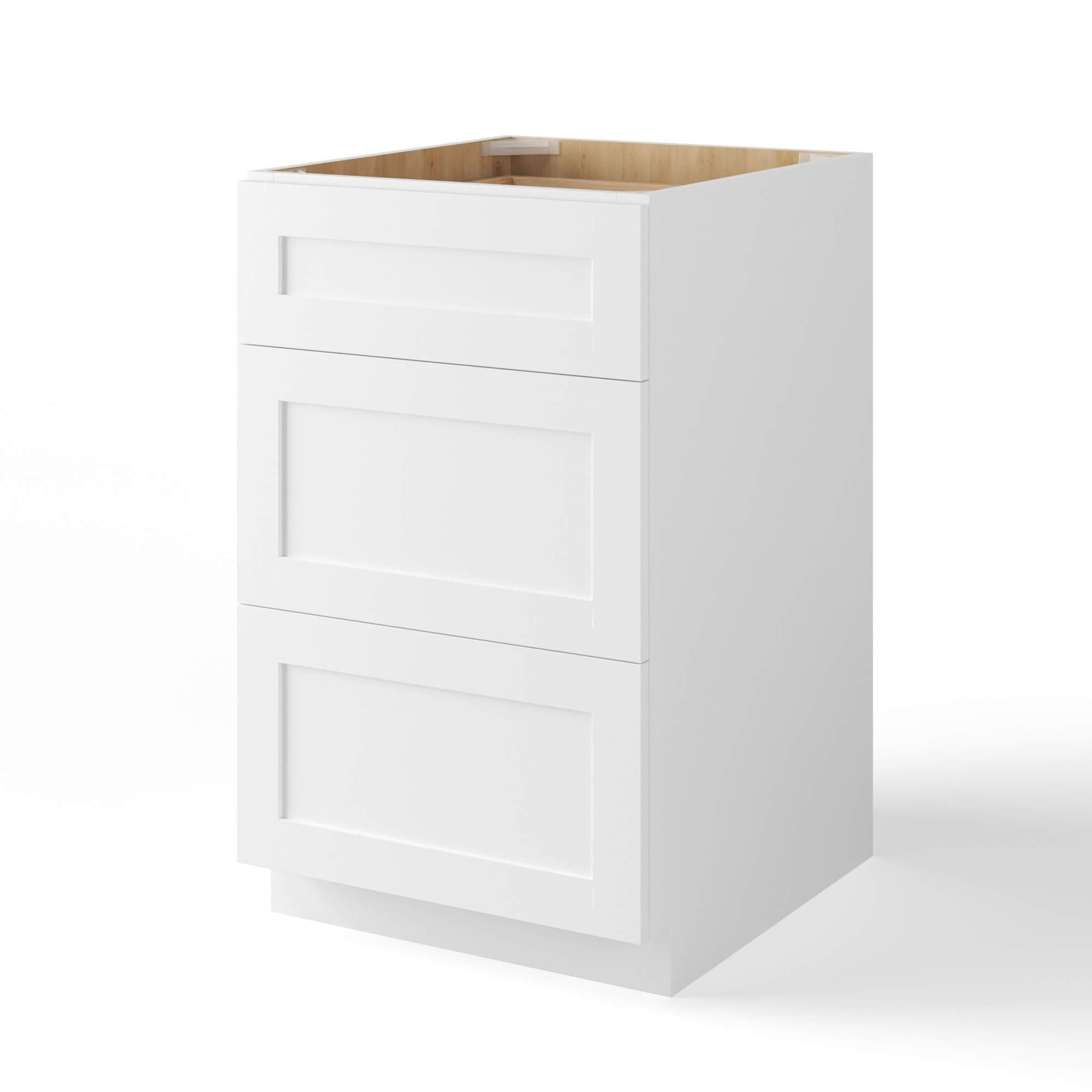 White Shaker Three Drawer Base