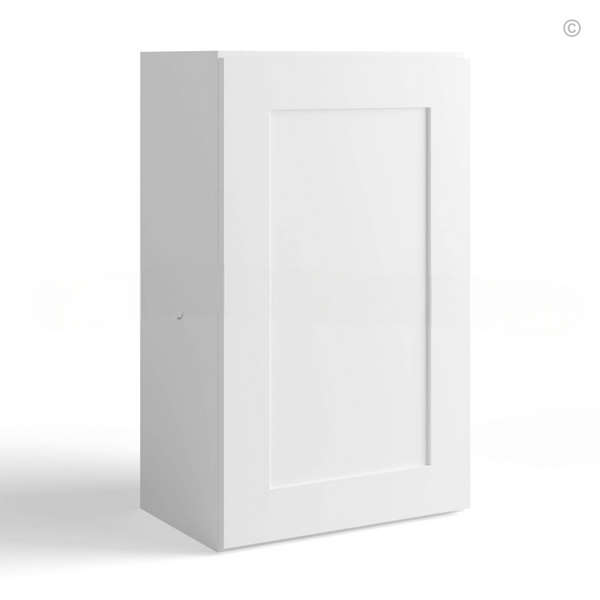 White Shaker 30″ H Single Door Wall Cabinet