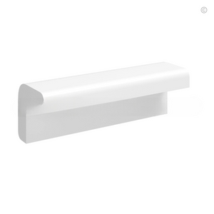 White Shaker Angle Light Rail Moulding