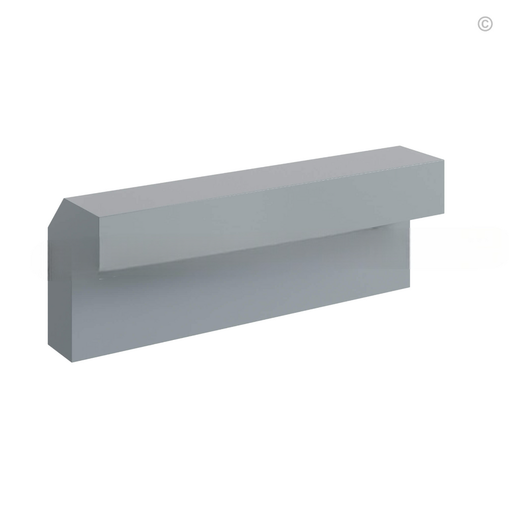 Gray Shaker Angle Light Rail Moulding