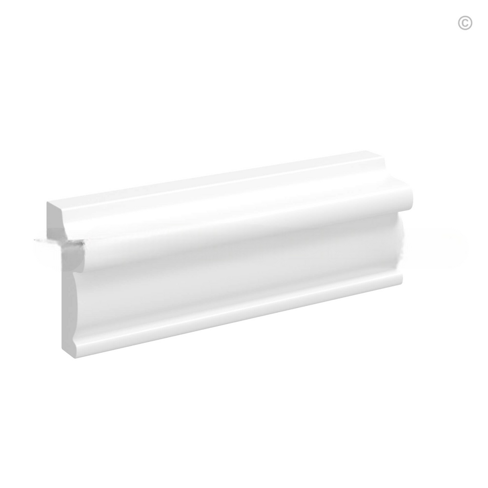 White Shaker Light Rail Moulding