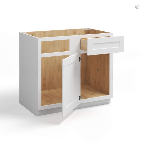 White Shaker Blind Corner Base Cabinet (L/R interchangeable)