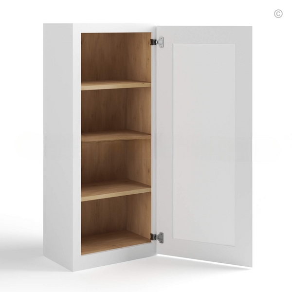 White Shaker 42″ H Single Door Wall Cabinet
