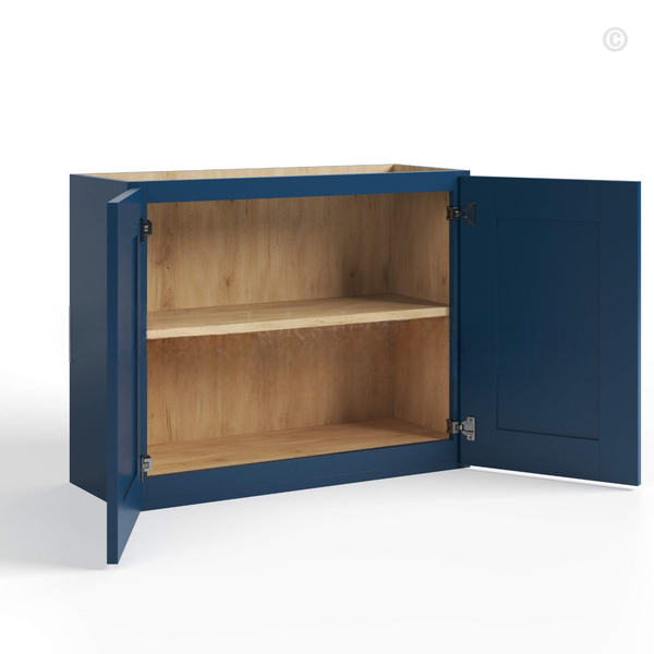 Navy Blue Shaker 24″ H Double Door Wall Cabinet