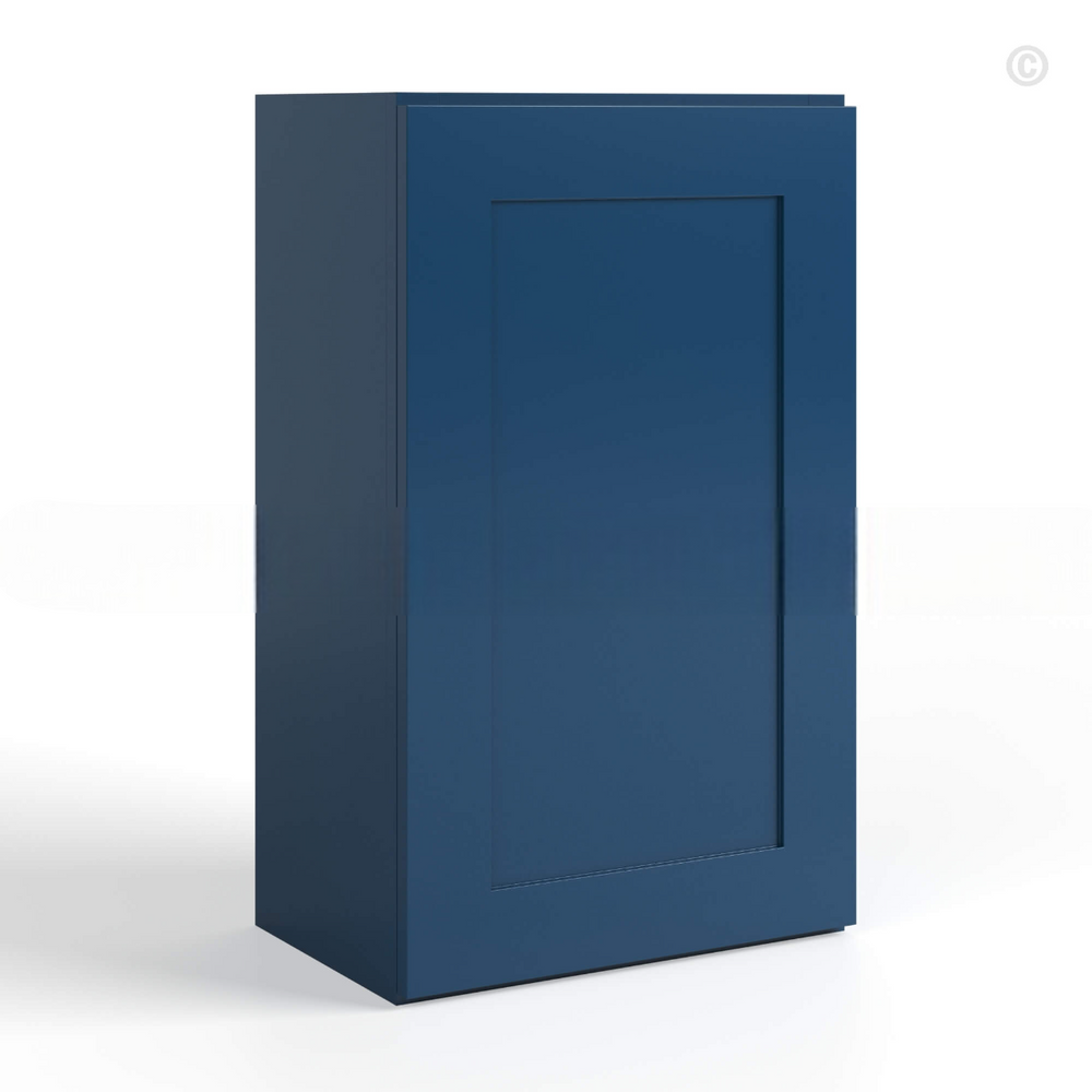Navy Blue Shaker 30″ H Single Door Wall Cabinet