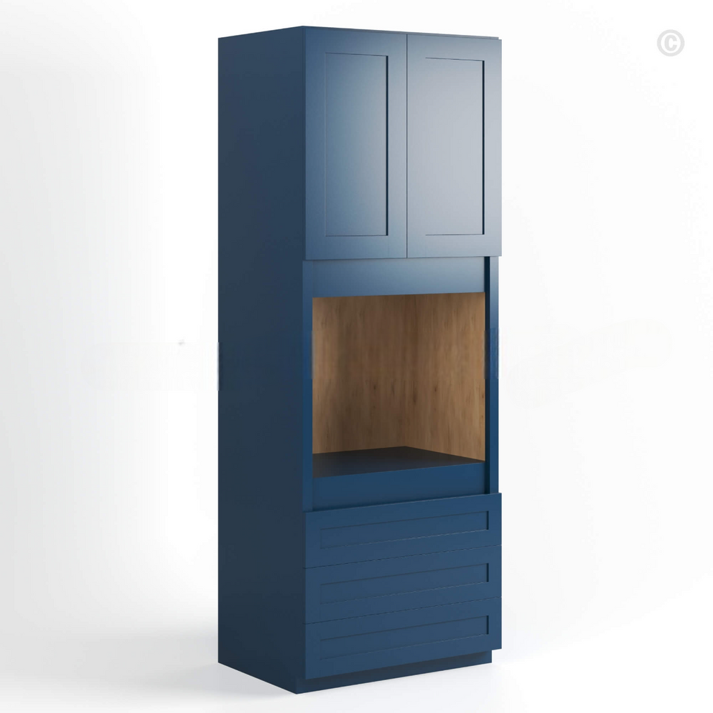 Navy Blue Shaker 30″ W Oven Pantry Cabinet