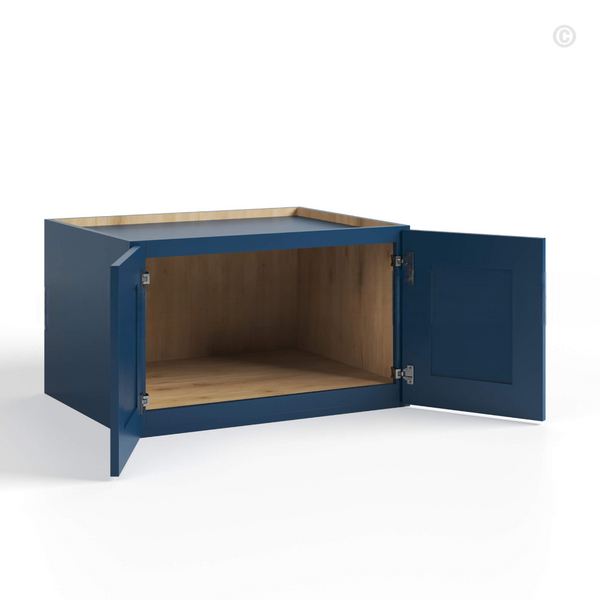 Navy Blue Shaker 30″ W Refrigerator Wall Cabinet 24″ Deep