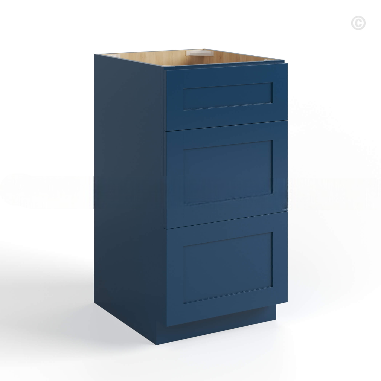Navy Blue Shaker Vanity Drawer Base Cabinet