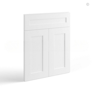 White Shaker Corner Sink Base Front