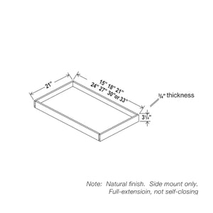 Slim Dove White Roll Out Tray