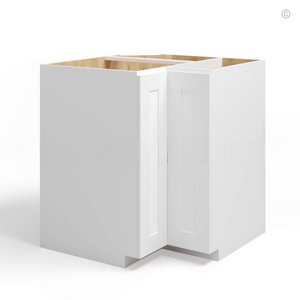 White Shaker Lazy Susan Base Cabinet