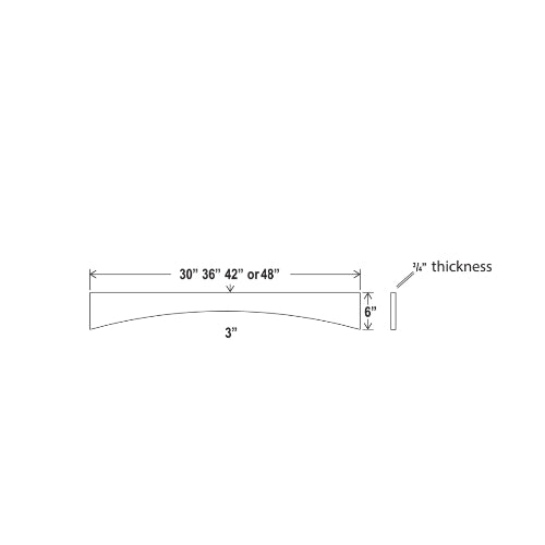 Gray Shaker Arched Valance